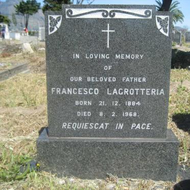 LAGROTTERIA Francesco 1884-1968