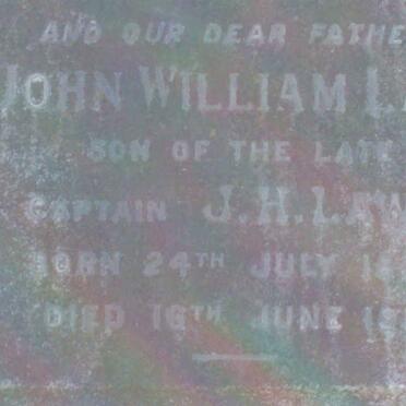 LAWS John William 18?7-1914