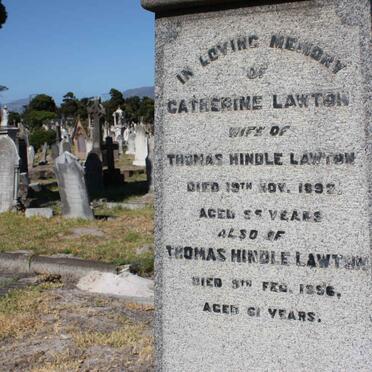 LAWTON Thomas Hindle -1896 &amp; Catherine -1892