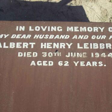 LEIBBRANDT Albert Henry -1944