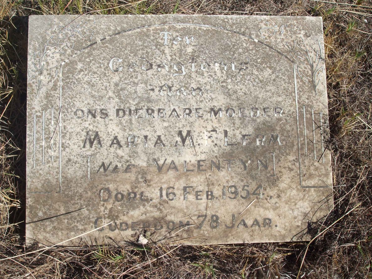 LERM Maria M.F. nee VALENTYN -1954
