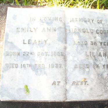 LEAHY Emily Ann 1883-1937 :: LEAHY Harold Gordon :: LEAHY Lilian