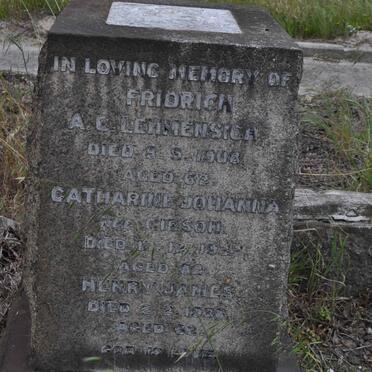 LEHMENSICH Fridrich A. -1908 &amp; Catharine Johanna GIBSON -1933 :: JAMES Henry -1936