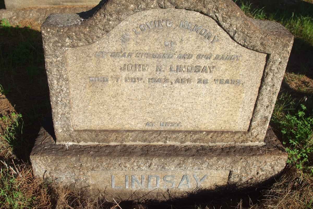 LINDSAY John R.  -1942