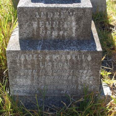 LISTON Andrew Benning 1901-1903