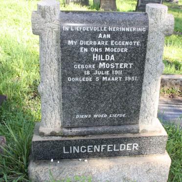 LINGENFELDER Hilda nee MOSTERT 1911-1951