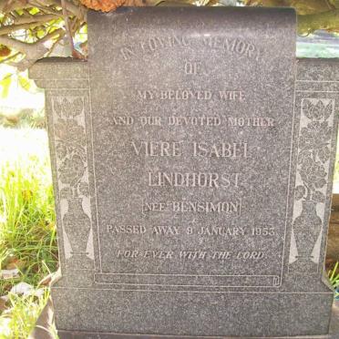 LINDHURST Valentine Richard Oscar -1961 :: LINDHURST Viere Isabel nee BENSIMON -1953