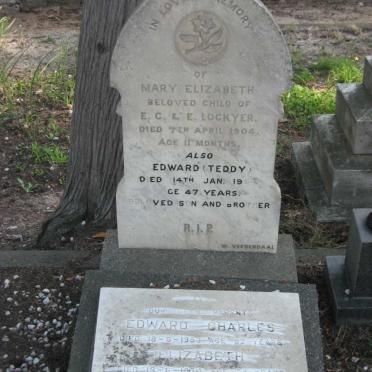 LOCKYER Mary Elizabeth 1903-1904 :: LOCKYER Edward -1954