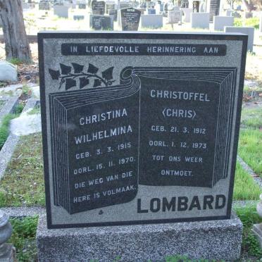LOMBARD Christoffel 1912-1973 &amp; Christina Wilhelmina 1915-1970