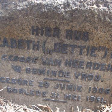 LORD Elizabeth nee Van HEERDEN  1906-1951