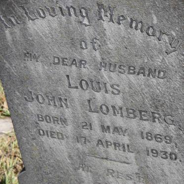 LOMBERG Louis John 1869-1930