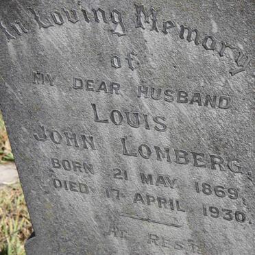 LOMBERG Louis John 1869-1930