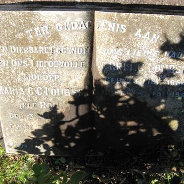 LOUBSER Gerrit C. 1854-1941 &amp; Maria G.C. ROUX 1857-1929