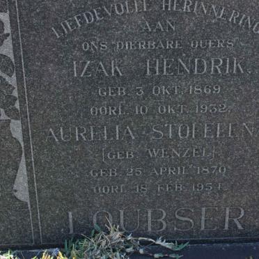LOUBSER Izak Hendrik 1869-1932 &amp; Aurelia Stofelena WENZEL 1870-1951