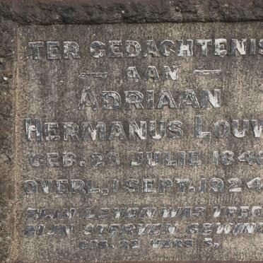 LOUW Adriaan Hermanus 1848-1924