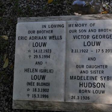 LOUW Helen nee BLOND 1902-1996