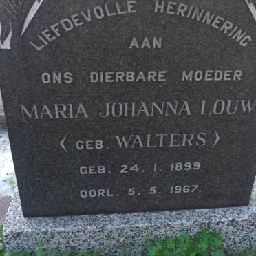 LOUW Maria Johanna nee WALTERS 1899-1967