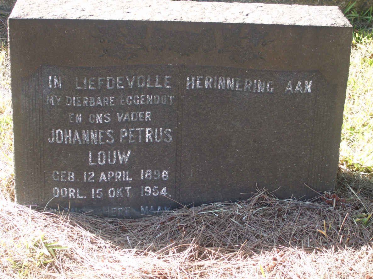 LOUW Johannes Petrus 1898-1954