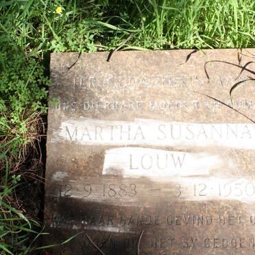 LOUW Martha Susanna 1883-1980