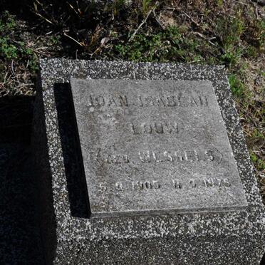 LOUW Joan Isabeau nee WESSELS 1905-1975