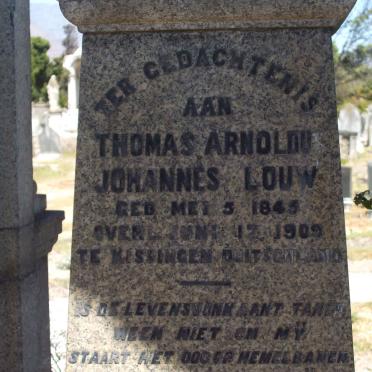 LOUW Thomas Arnoldus Johannes 1845-1909 &amp; Maria Magdalena SMUTS -1914 