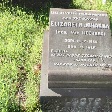 LOOTS Elizabeth Johanna nee VAN HEERDEN -1950