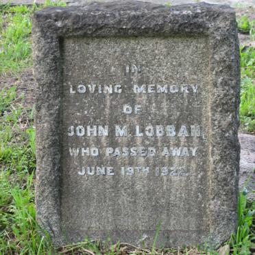LOBBAN John M. -1922