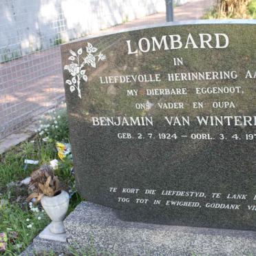 LOMBARD Benjamin van Winterbach 1924-1978