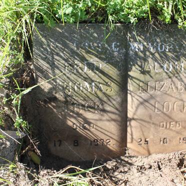 LOCK Fred Thomas -1972 &amp; Jacomina Elizabeth -1959