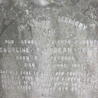 LOMBERG Caroline Cathrean 1886-1903