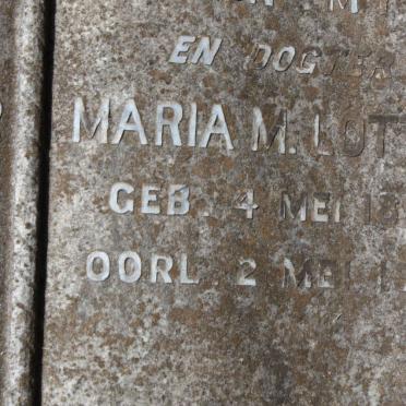 LÖTTER Willem G.M. 1865-1949 &amp; Anna C. 1875-1962 :: LÖTTER Maria M. 1898-1930