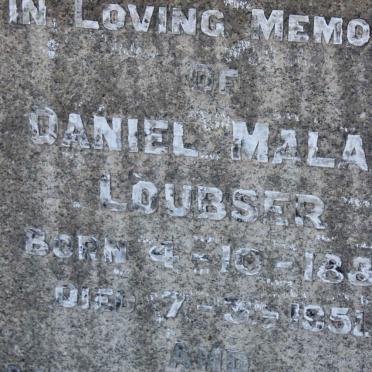 LOUBSER Daniel Malan 1883-1951 &amp; Anna Catherine 1890-1962