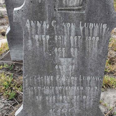 LUDWIG Anna C., von -1908 :: VON LUDWIG Caroline F.A. -1929