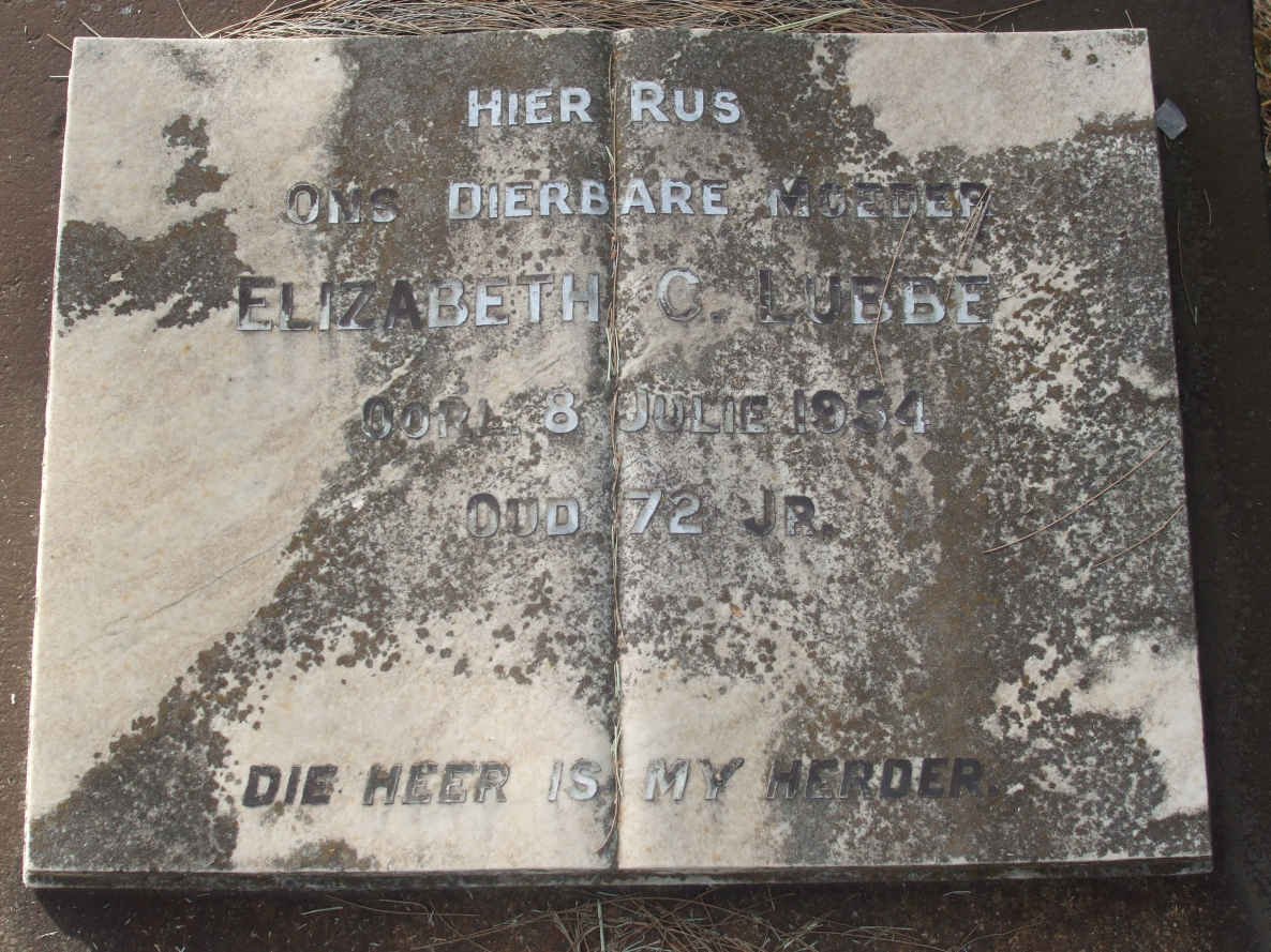 LUBBE Elizabeth C. -1954