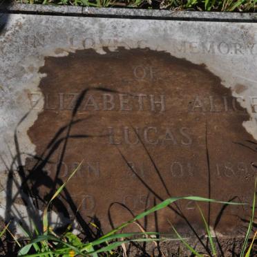 LUCAS Elizabeth Alice 1899-1925