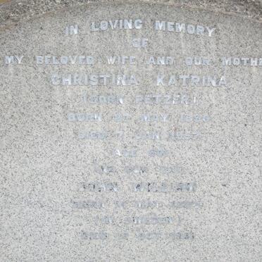 LUNDBERG John William 1895-1961 &amp; Christina Katrina PETZER 1896-1957