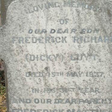 LUYT Frederick Matthew Stephen -1946 &amp; Dorothea -1953 :: LUYT Frederick Richard -1937 