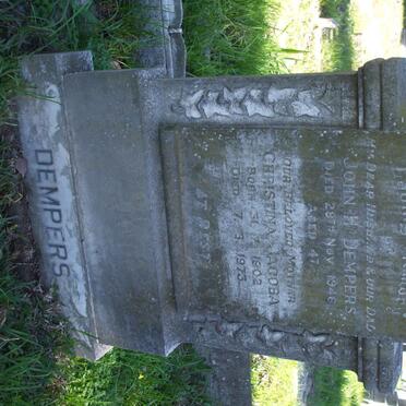 DEMPERS John H. -1946 &amp; Christina Jacoba 1902-1973