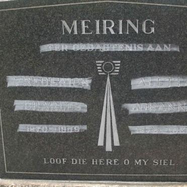 MEIRING Frederick Charles 1870-1959 &amp; Aletta Johanna 1876?-1932