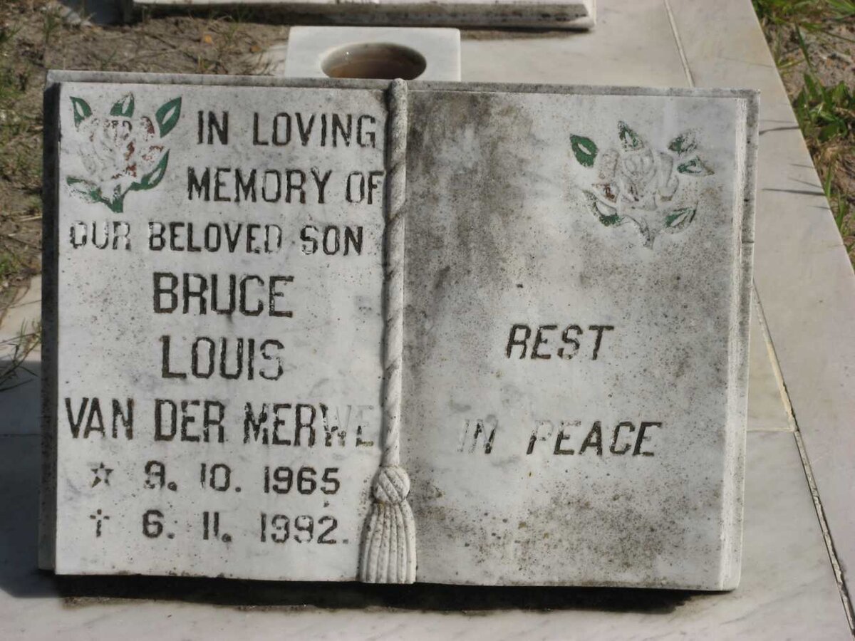 MERWE Bruce Louis, van der 1965-1992
