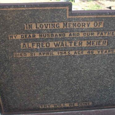 MEIER Alfred Walter -1945