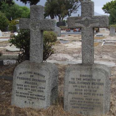 MEAGER Frederic Bernard 1834-1955 :: MEAGER Paul Anthony 1932-1954