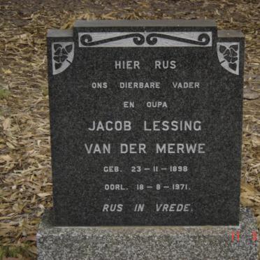MERWE Jacob Lessing, van der 1898-1971