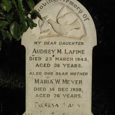 MEYER Maria M. -1950 :: LAFINE Theresa -1989 :: LAFINE Audrey M. -1945