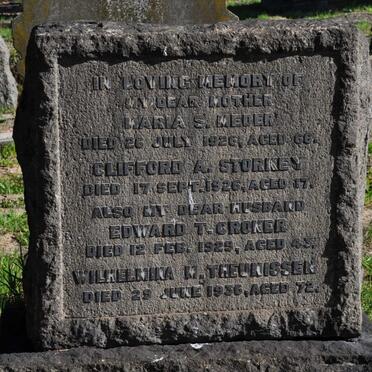 MEDER Maria S. -1926 :: STORKEY Clifford A. -1926 :: CROKER Edward T. -1929 :: THEUNISSEN Wilhelmina M. -1936