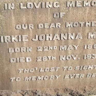 MEYER Dirkie Johanna 1867-1935