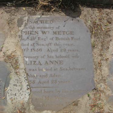 METGE Stephen Wm. -1856 &amp; Eliza Anne -1855