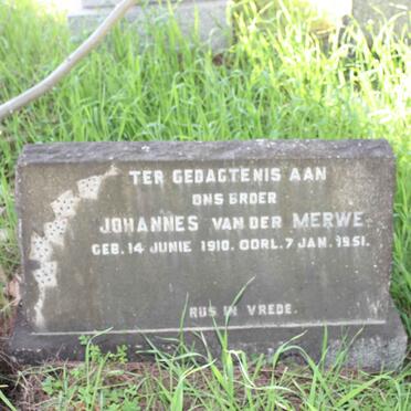 MERWE Johannes, van der 1910-1951