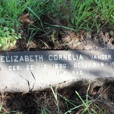MERWE Elizabeth Cornelia, van der 1880-1950