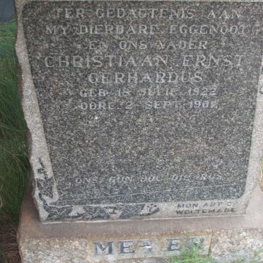 MEYER Christiaan Ernst Gerhardus 1922-196?